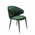 Volante dining chair velvet roche dark green