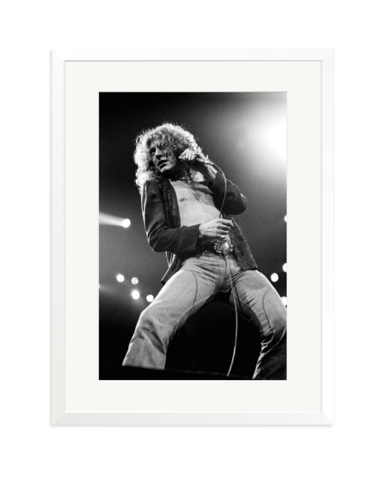 Robert Plant of Led Zeppelin 1977 White / XL