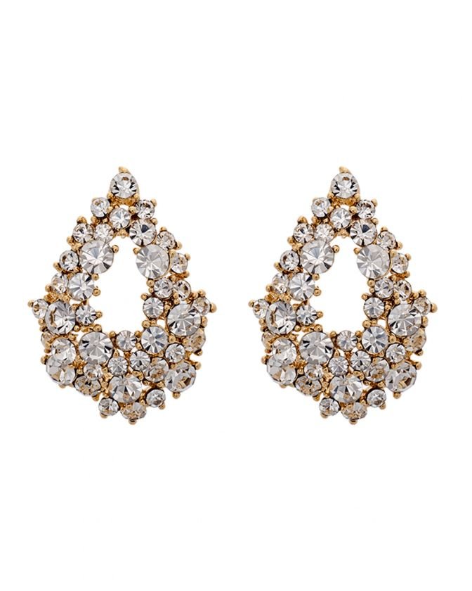Alice Earrings Crystal / Gold