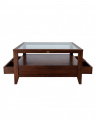 Martino coffee table with glass top Noble Brown