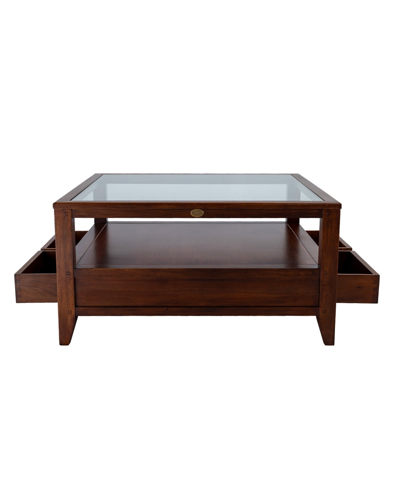 Martino coffee table with glass top Noble Brown