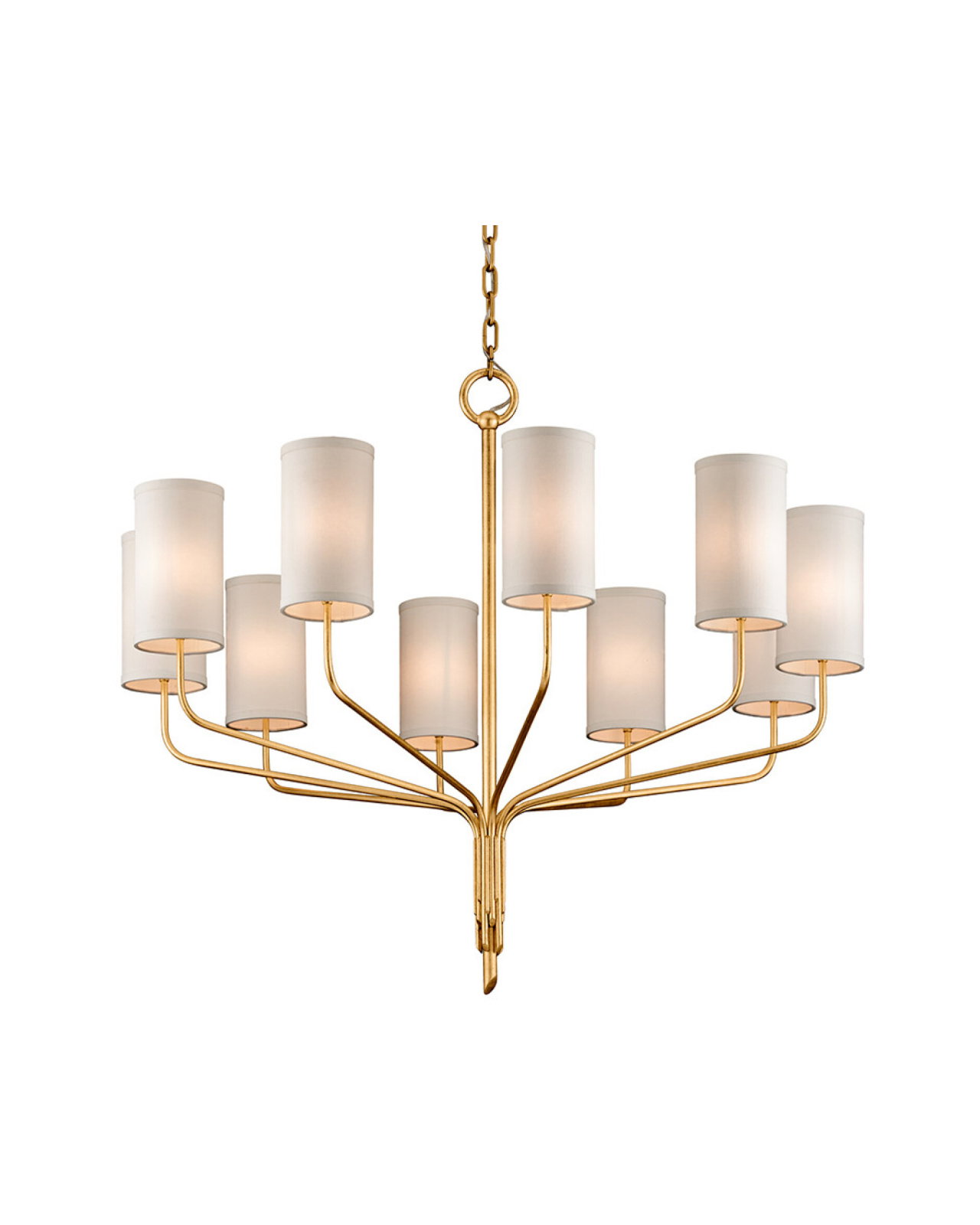 Juniper Chandelier Textured Gold Leaf