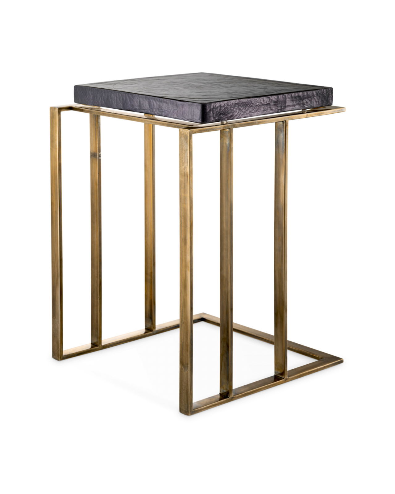 Crescent sidobord antik mässing