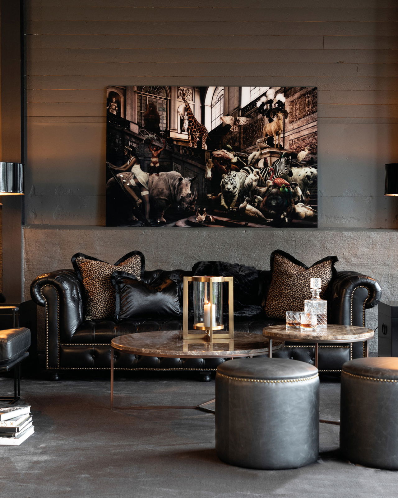 Kensington leren zitbank fudge