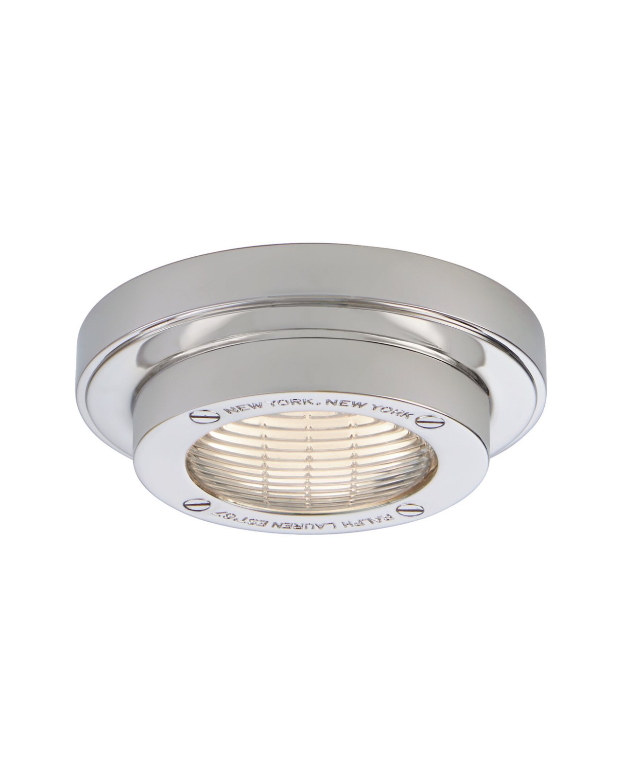 Grant 4.5" Solitaire Flush Mount Polished Nickel