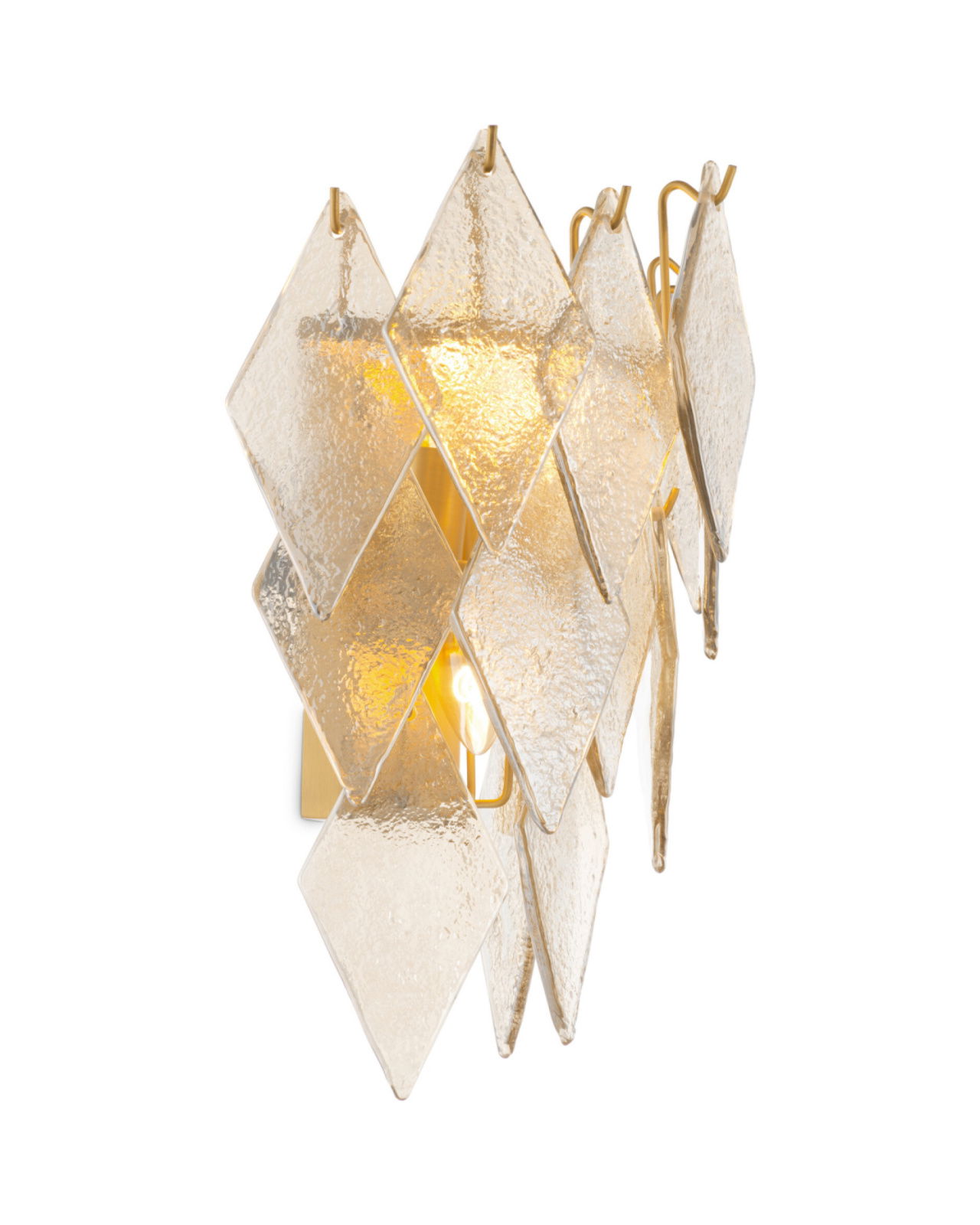 Rhombus Wall Lamp Antique Brass