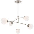 Prescott Mobile Chandelier Polished Nickel/White Medium