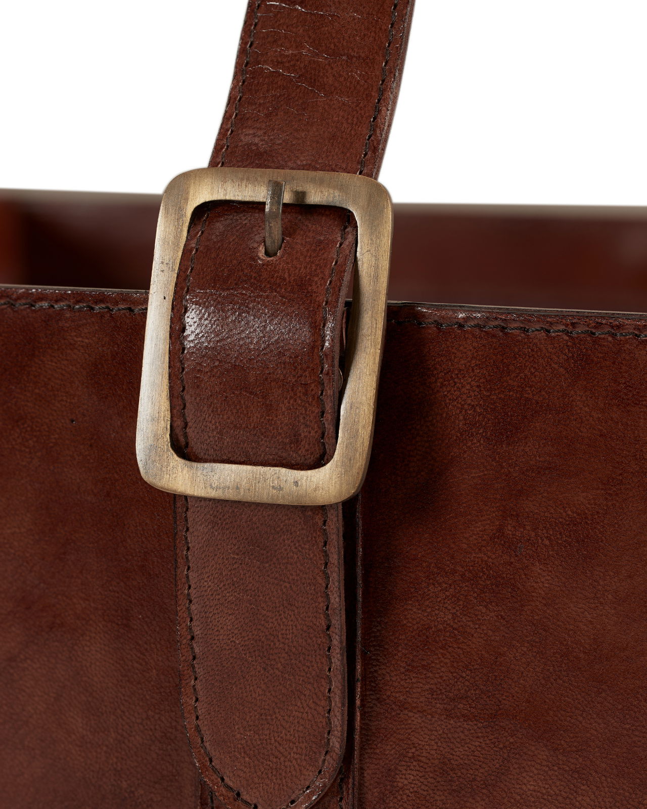 Kensington Newspaper Basket with Leather Handle