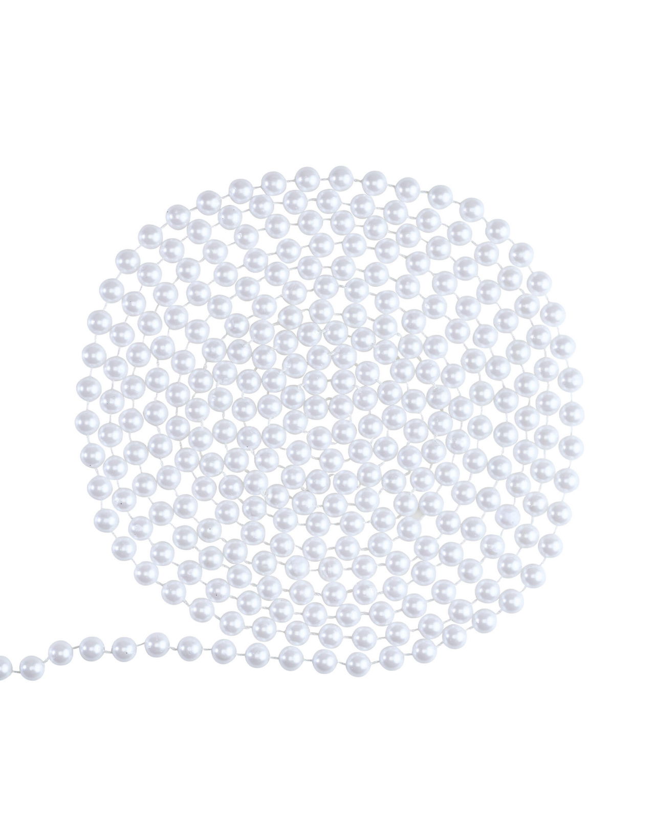 Pärlgirlang vit 500cm