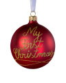 Lux My first Christmas Weihnachtskugel rot/gold 8cm