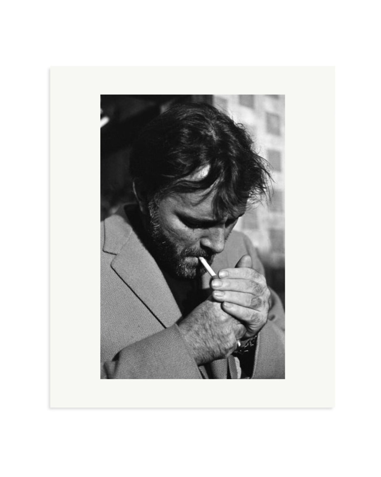 Burton lighting a cigarette Print Only / Large