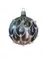Lux Viola Weihnachtskugel silber 8cm