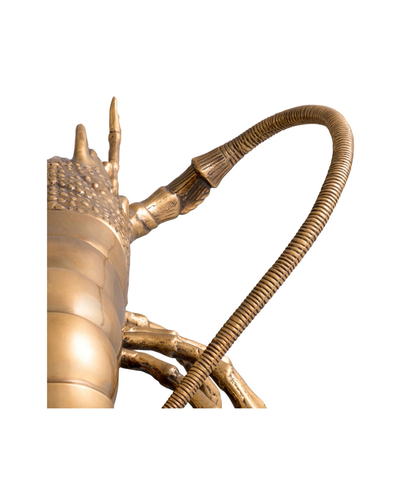 Hummer dekoration antik mässing