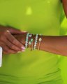 Gia Stud Bracelet Lime Combo