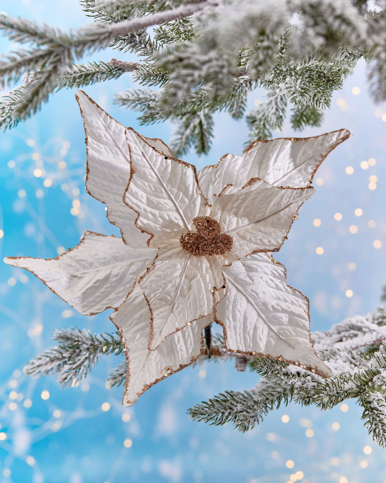 Jeanne Flower Christmas Decoration Champagne