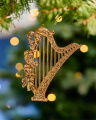 Allegra Harpa Christmas Ornament Gold