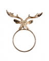 Briar Reindeer Napkin Ring Gold 4-pack