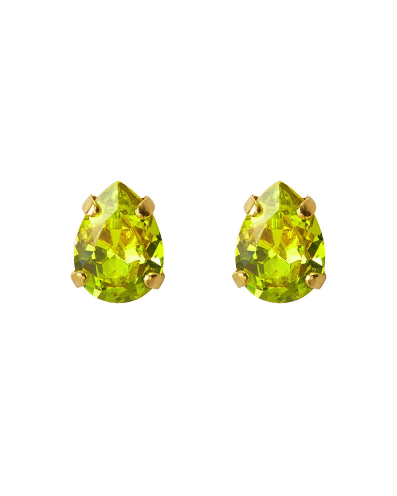 Super Petite Drop Stud Earrings Citrus Green