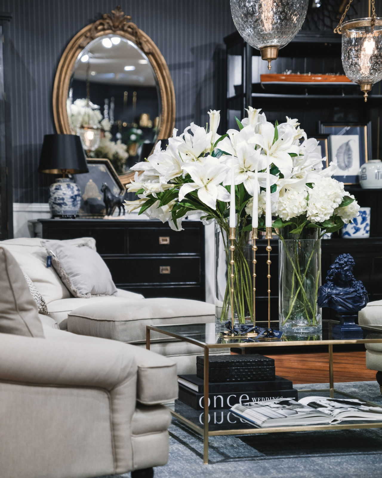 Big Square coffee table brass