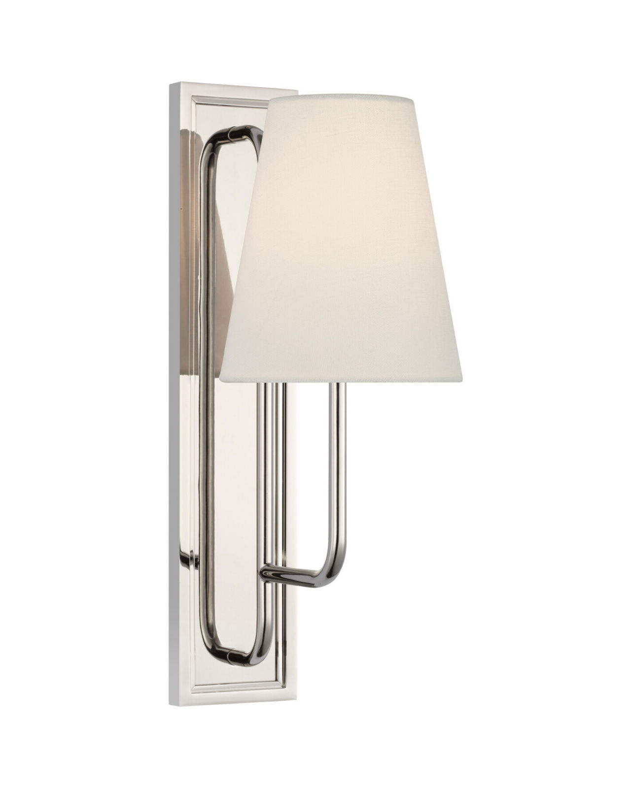 Rui Sconce Polished Nickel/Linen Shade
