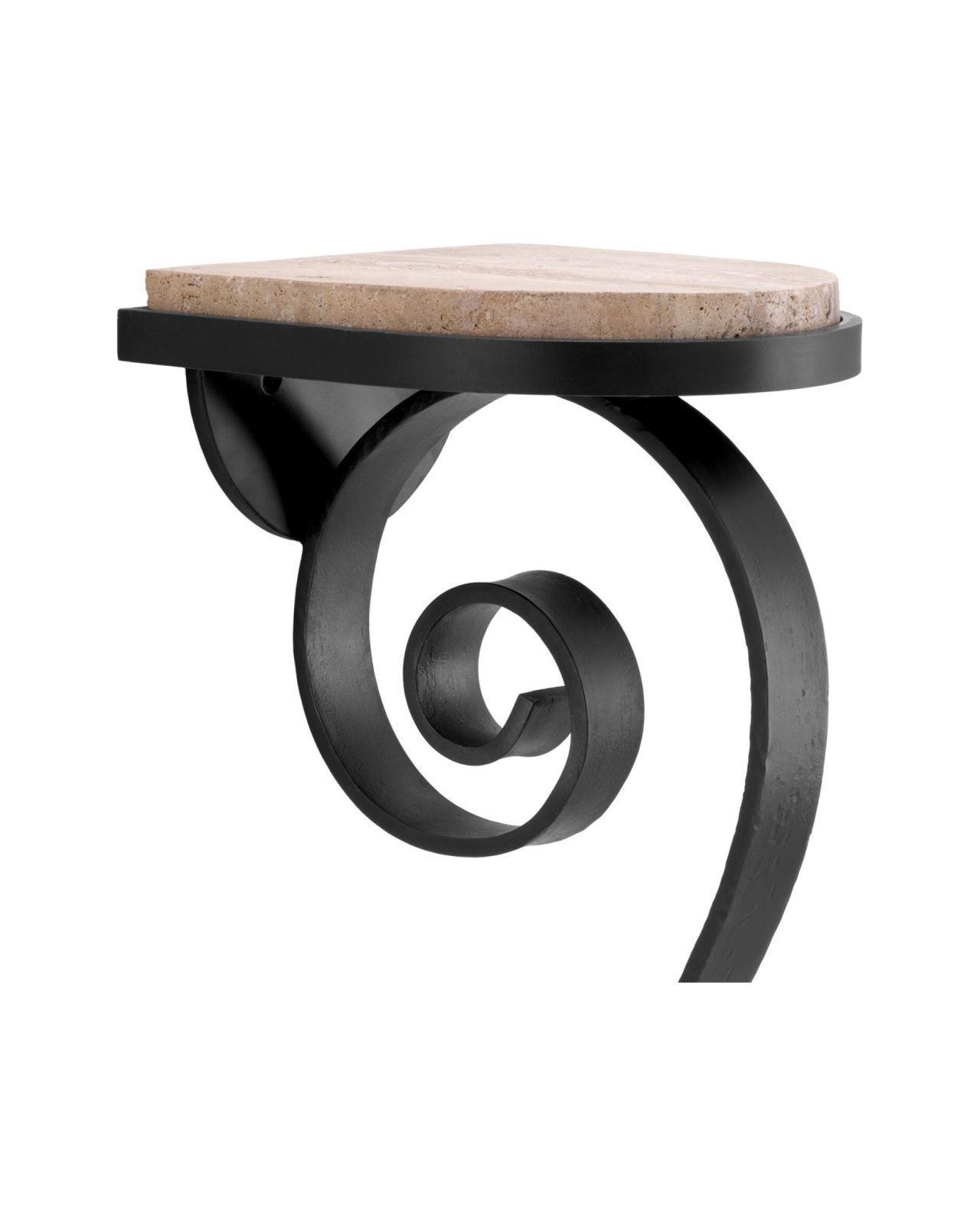 Ophira konsolbord travertine svart