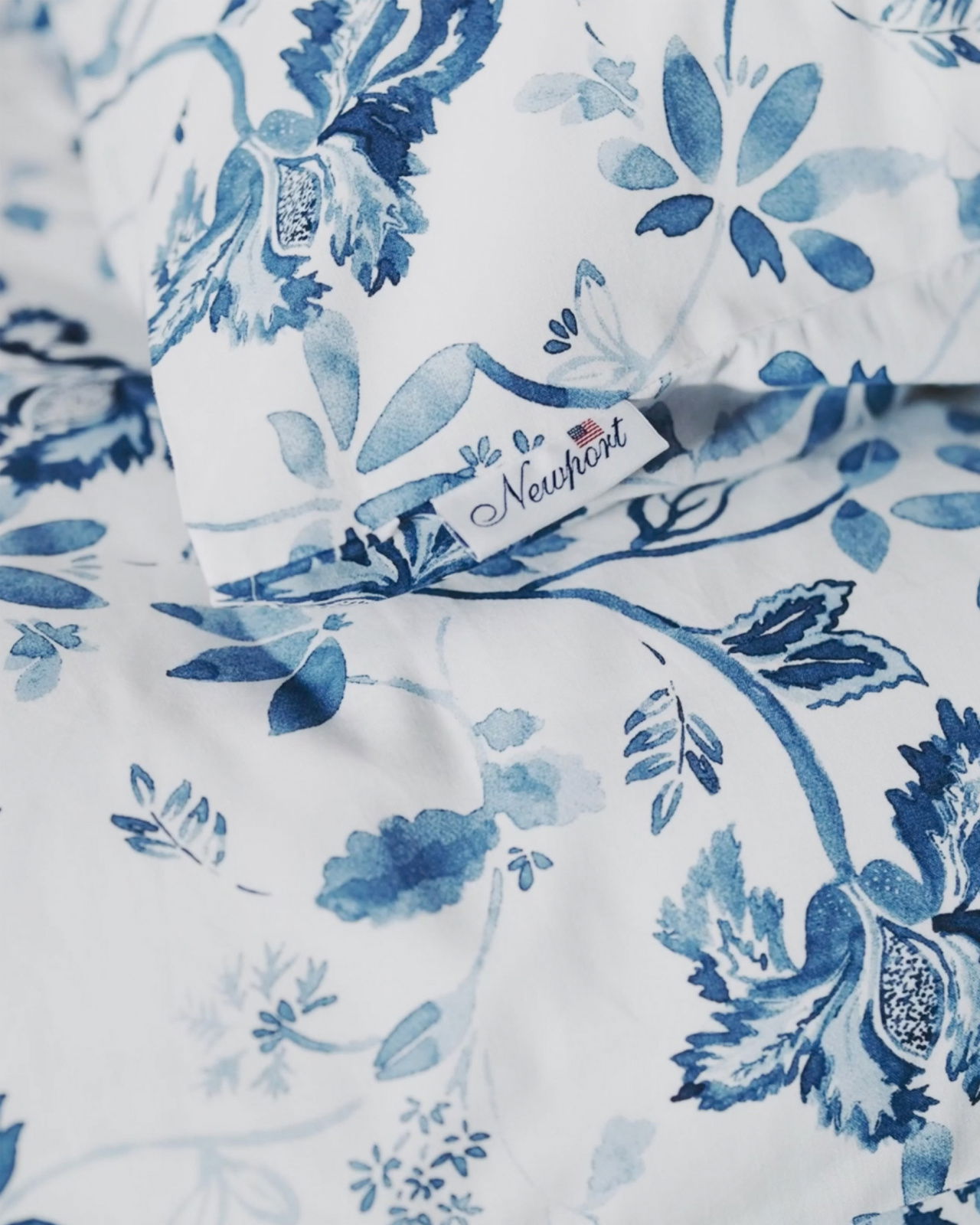 Somerset sengesett blå/hvit 4 deler