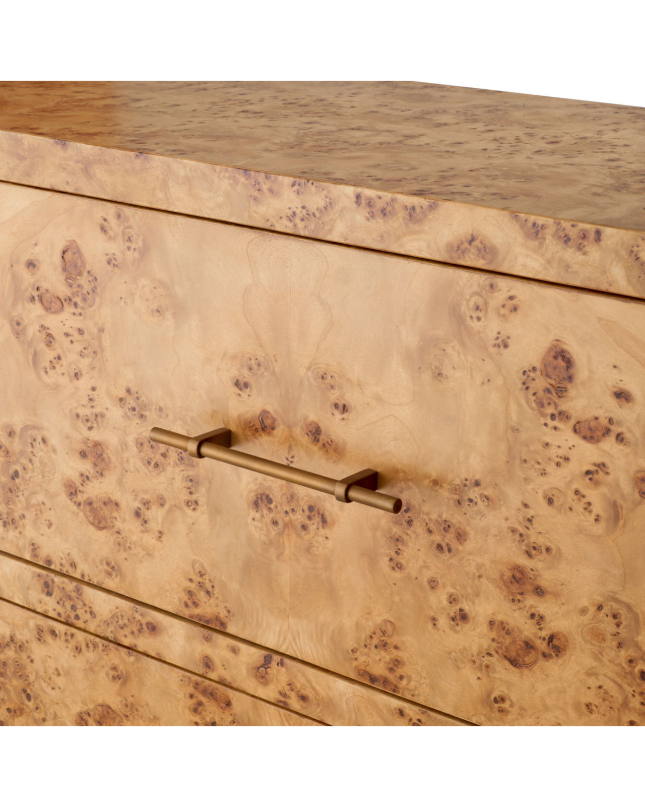 Quinton bokhylla light brown mappa burl