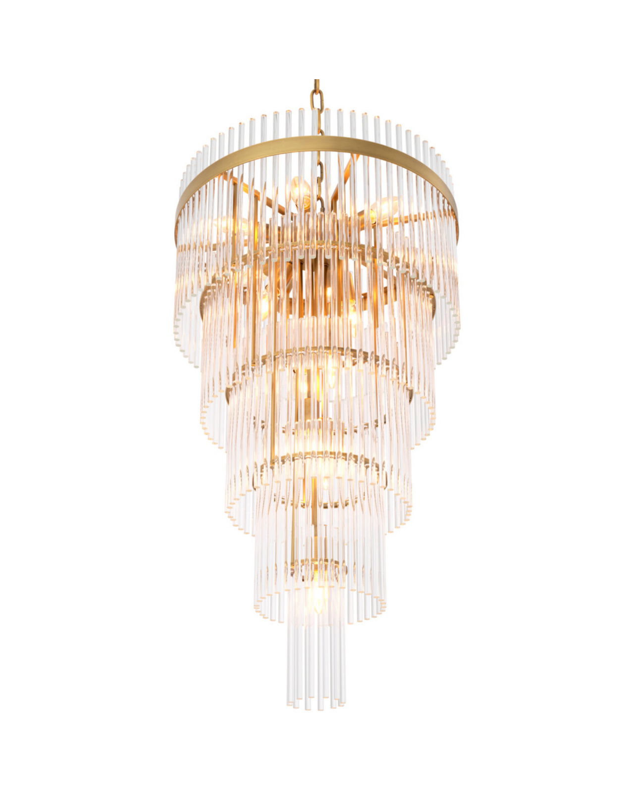 Yara kroonluchter antiek messing