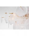 Loire Chandelier Gild/White Glass L