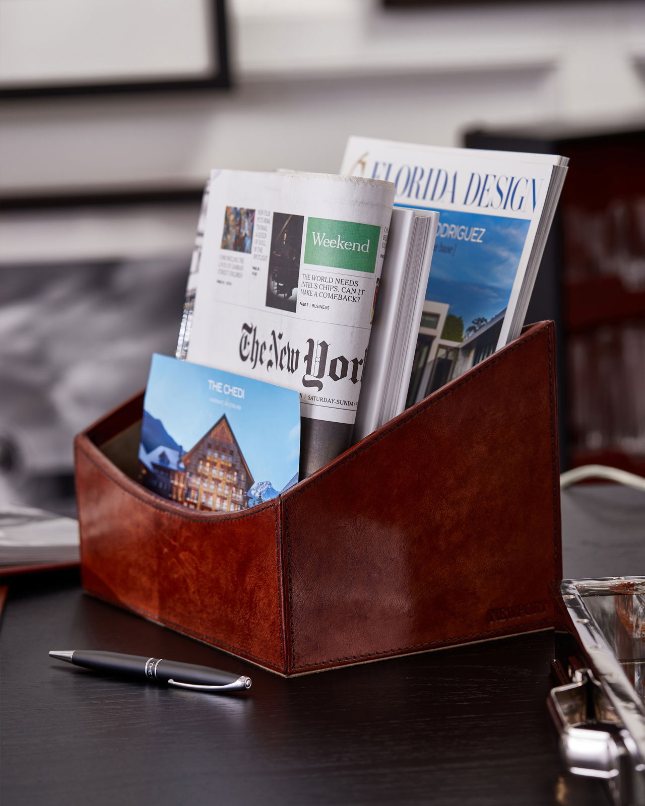 Kensington brevställ läder