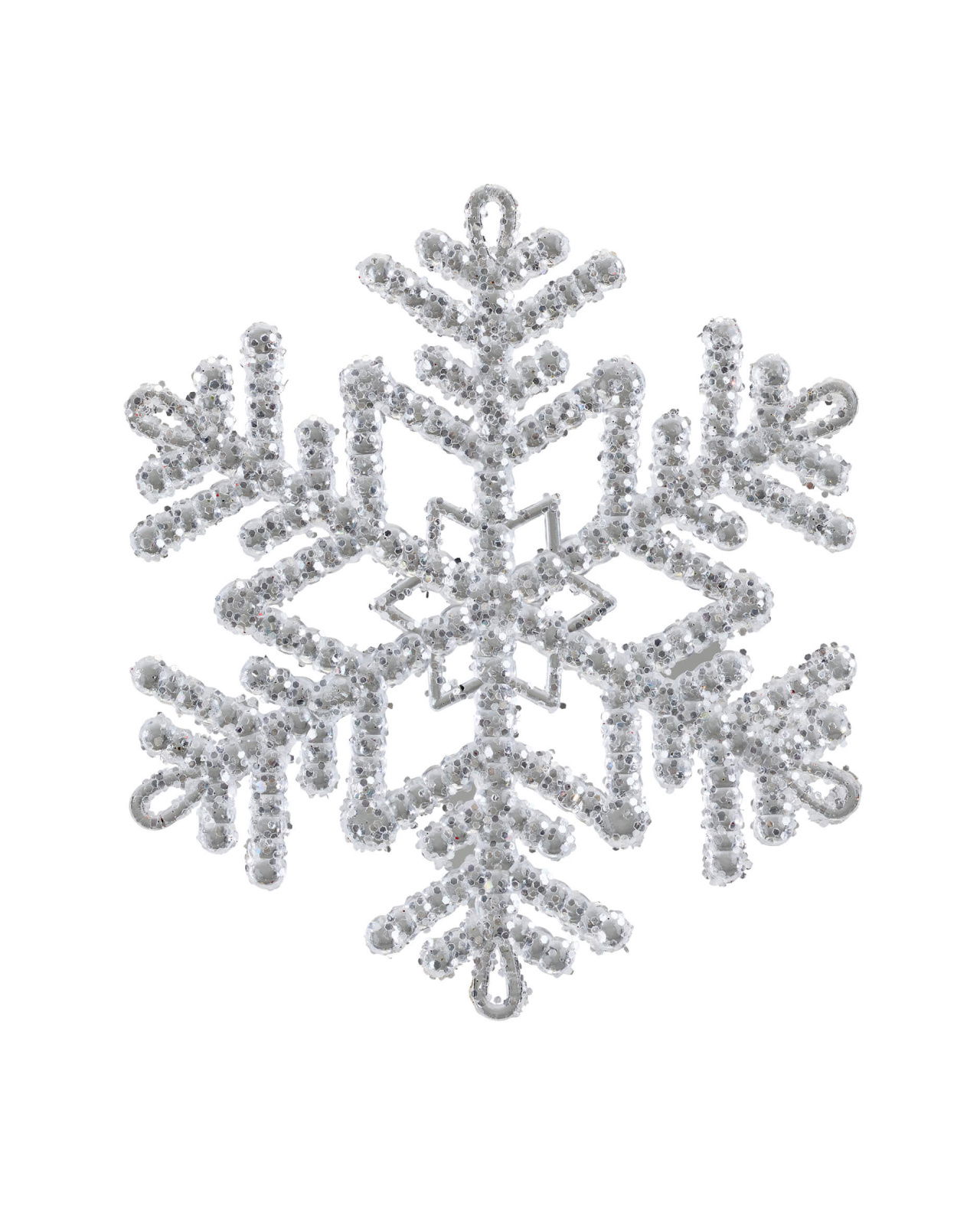 Glimma snöflingor julgransdekoration 2-pack