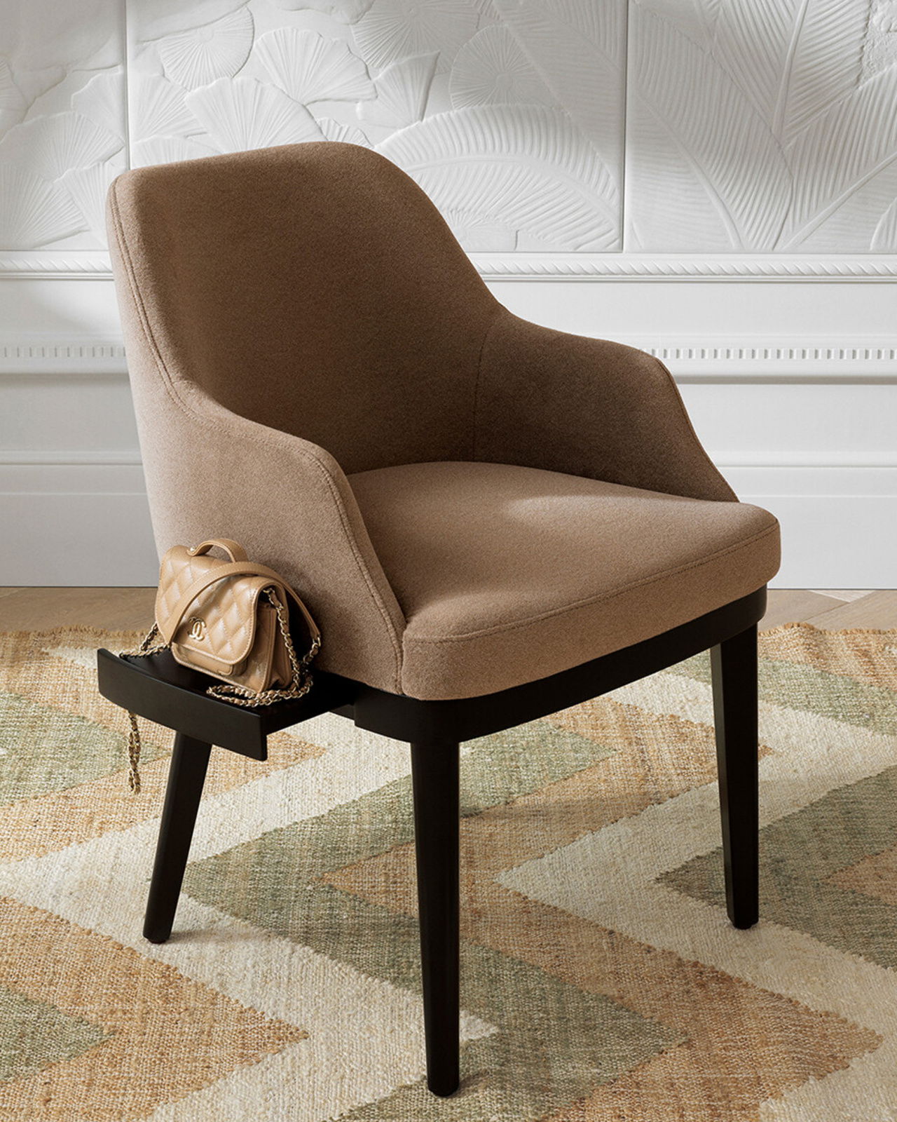 Dining Chair Costa with shelf Sabino brown