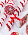 Polka Lollipop Ornament Red/White