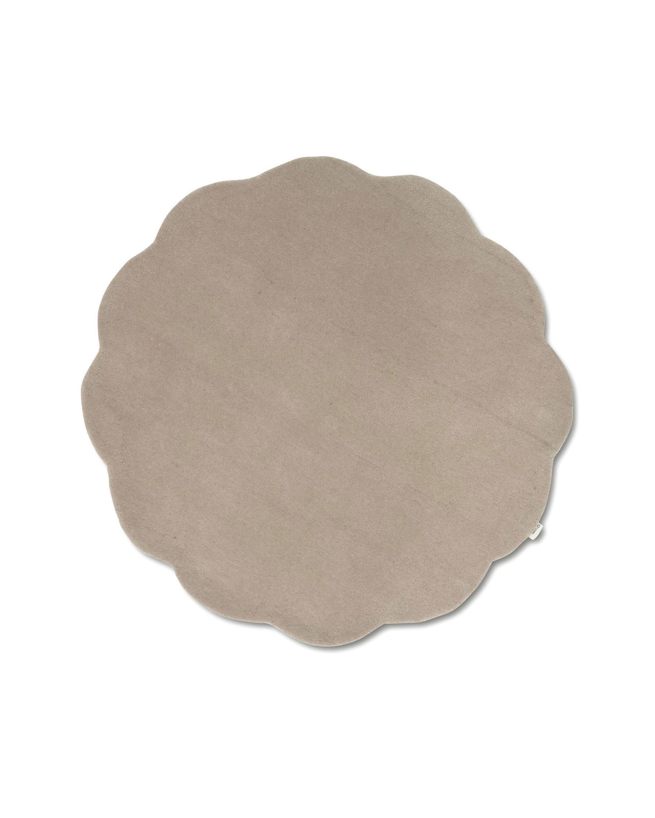 Shell tæppe rund beige