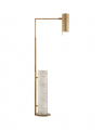 Alma Floor Lamp Antique Brass/White