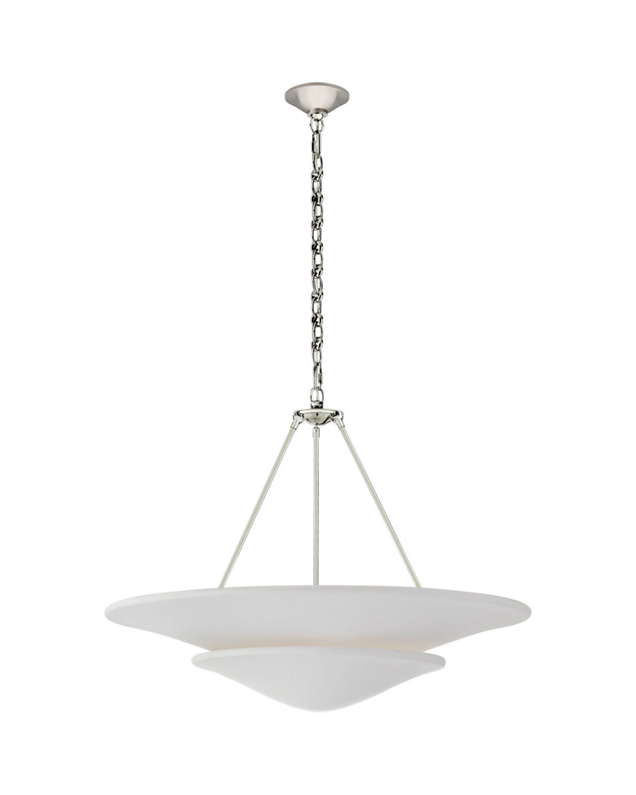 Mollino Tiered Chandelier Polished Nickel L