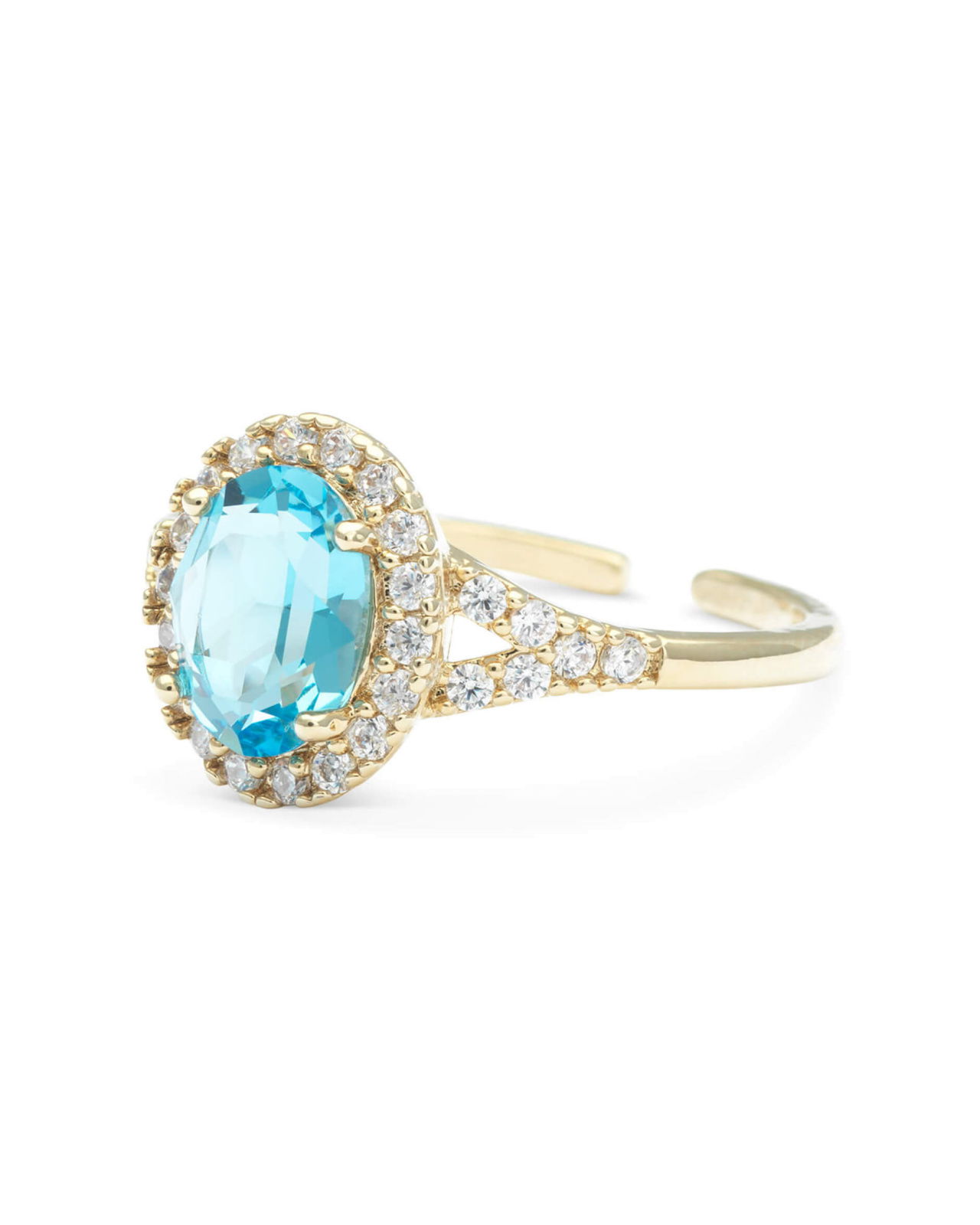 Luna ring aquamarine