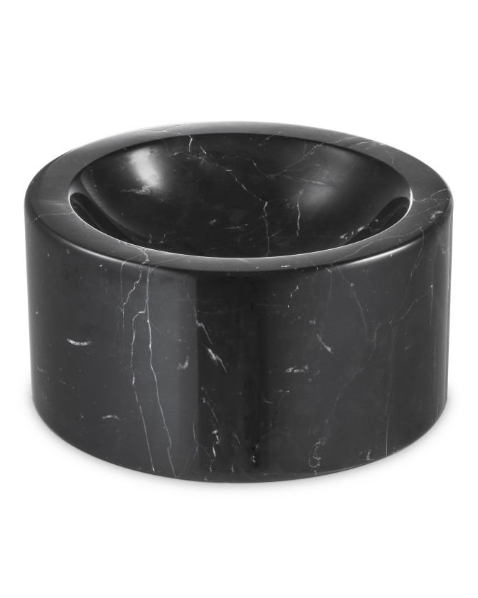Conex skål marmor svart