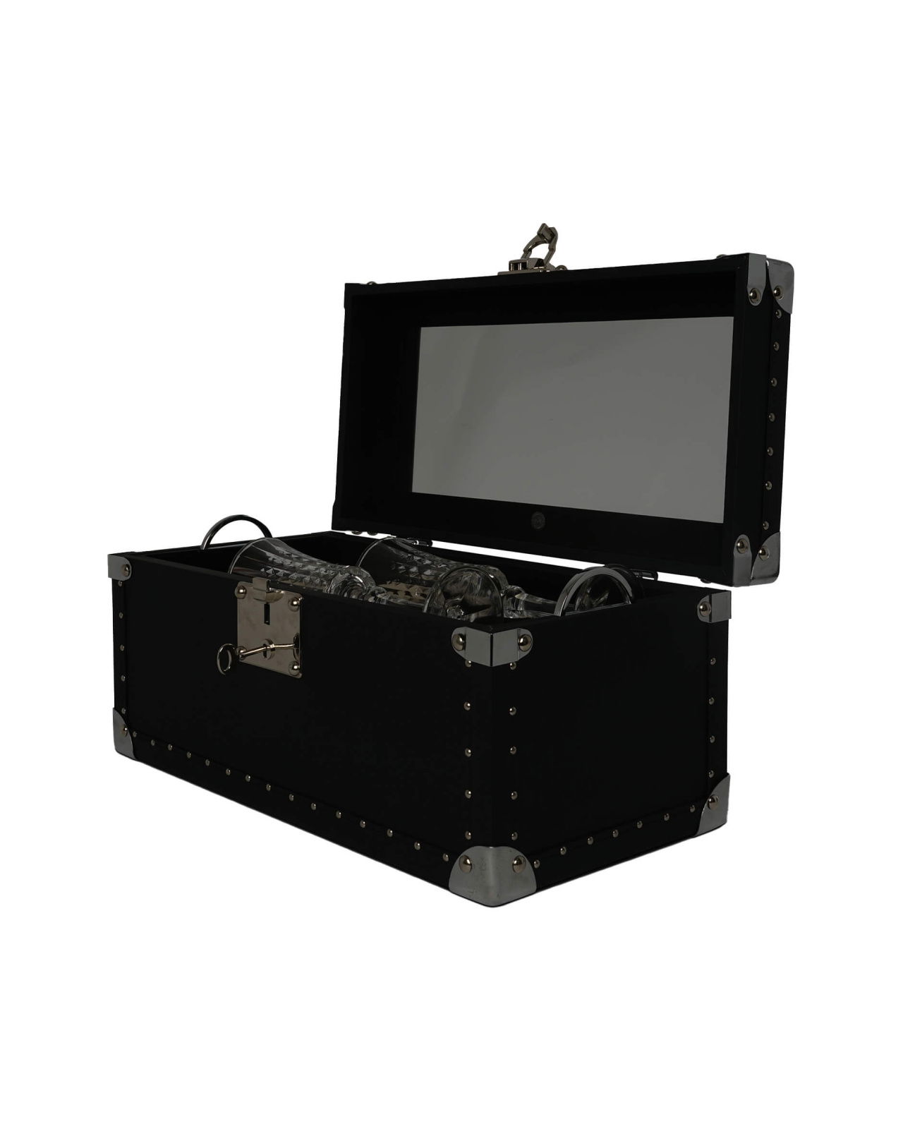 Vinglas förvaringslåda svart