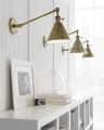 Boston Functional Single Library Light Antique Brass