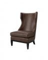 Reed leather armchair chocolate brown