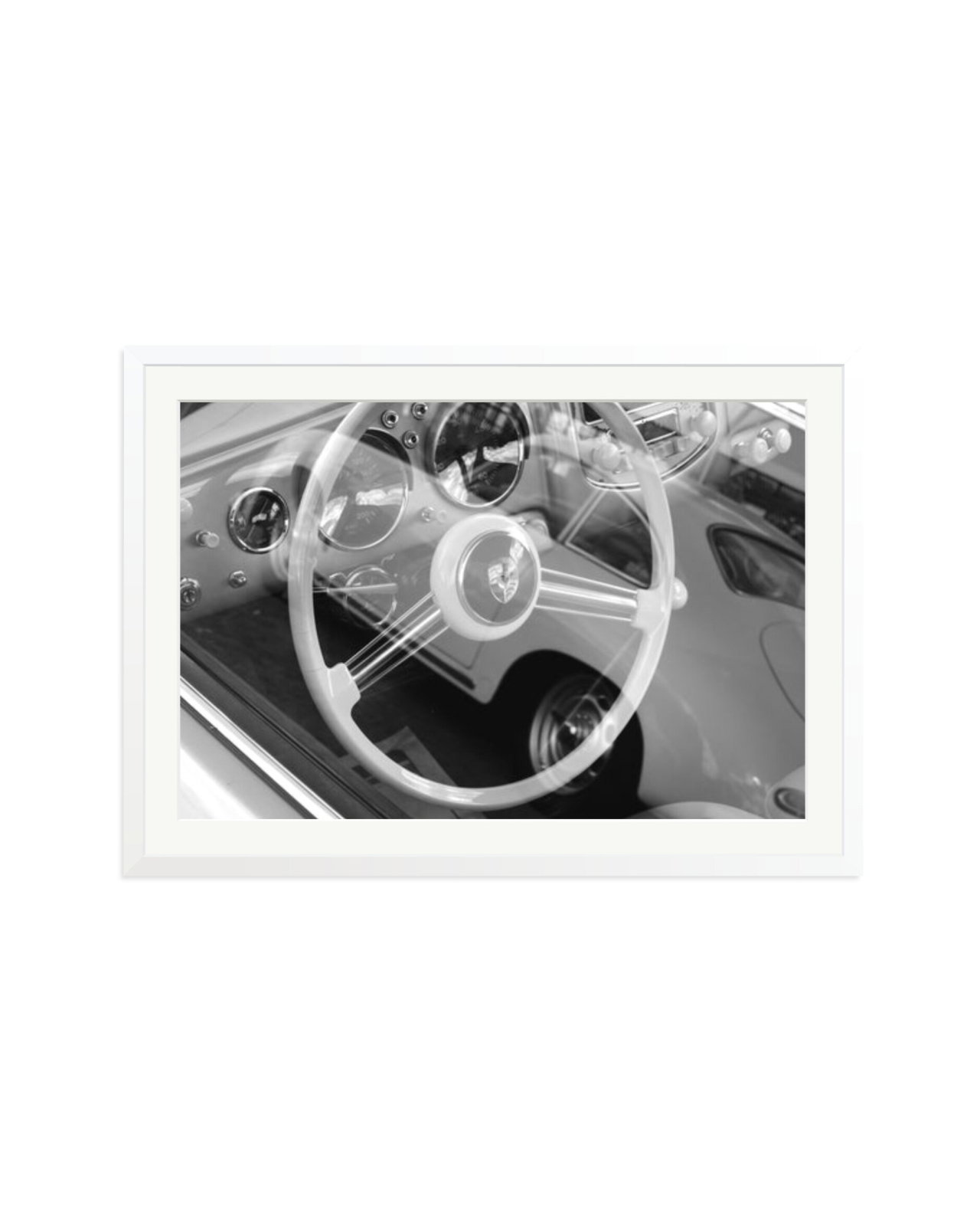 Porsche Steering Wheel White / XXL