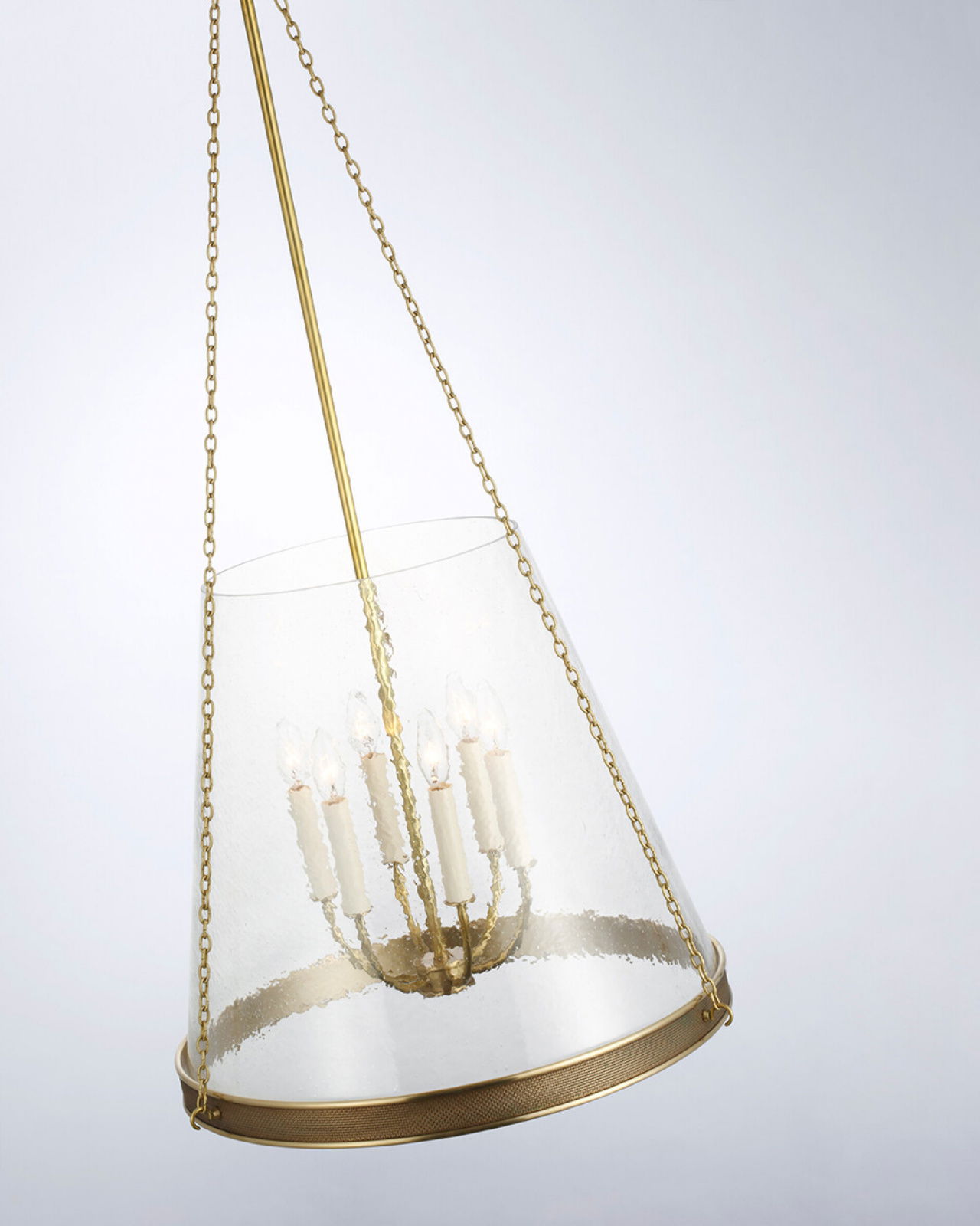 Reese 22" Pendant Soft Brass/Clear Restoration Glass