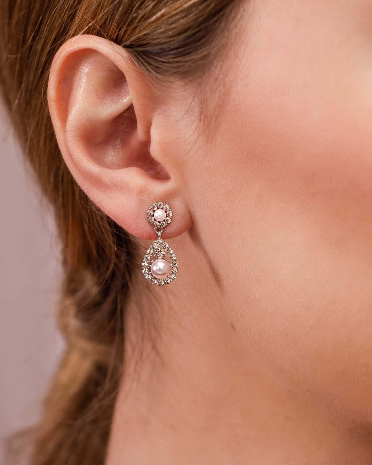 Petite Sofia Pearl Earrings Rosaline