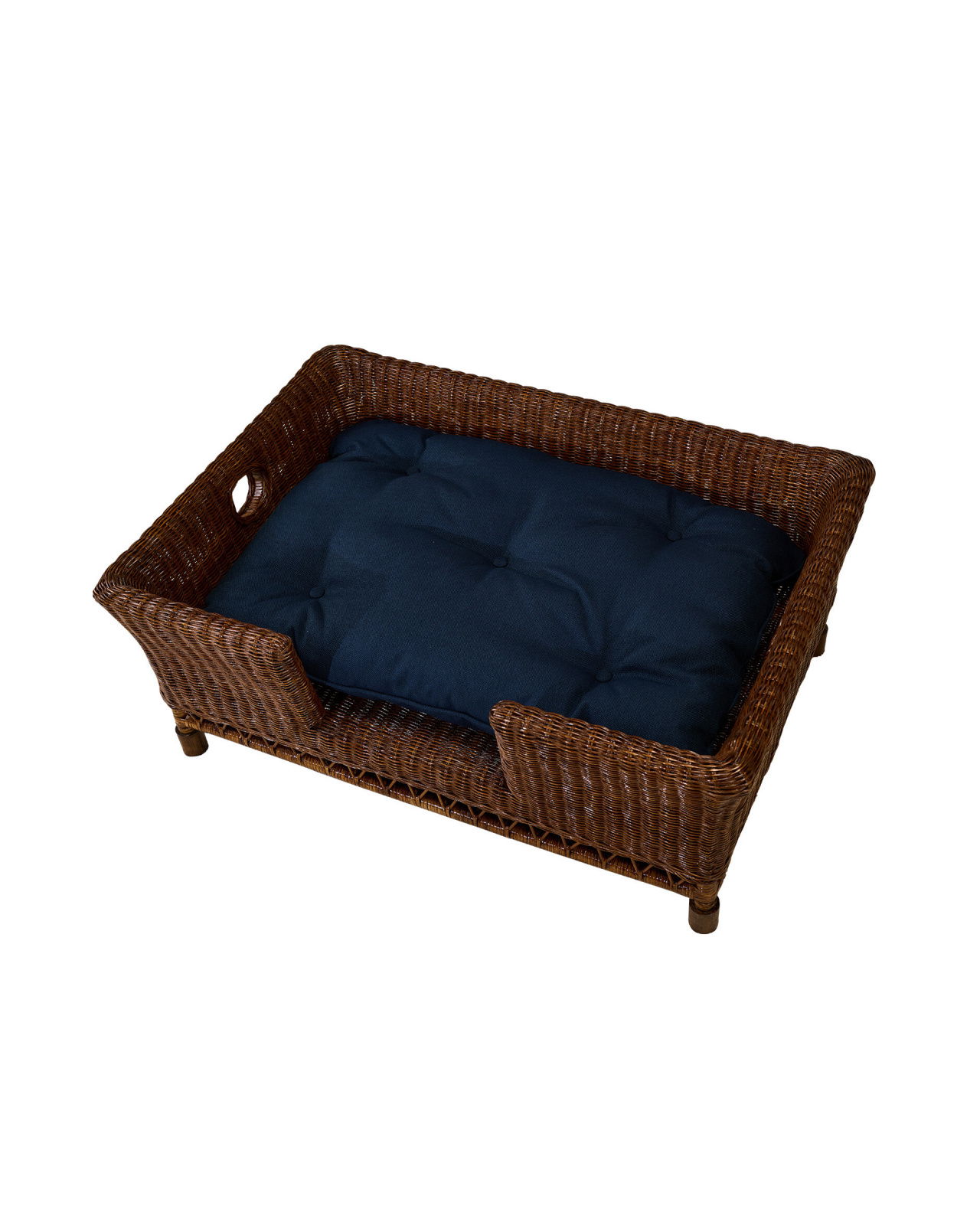 Cognac Hundebett Rattan