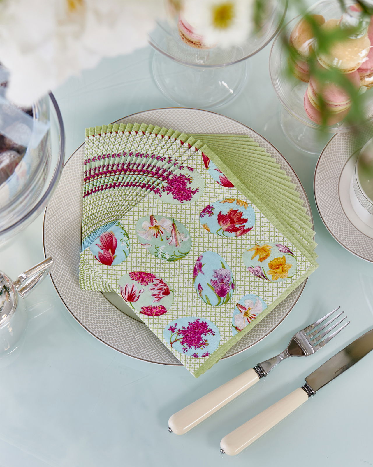 Easter egg napkin pastel