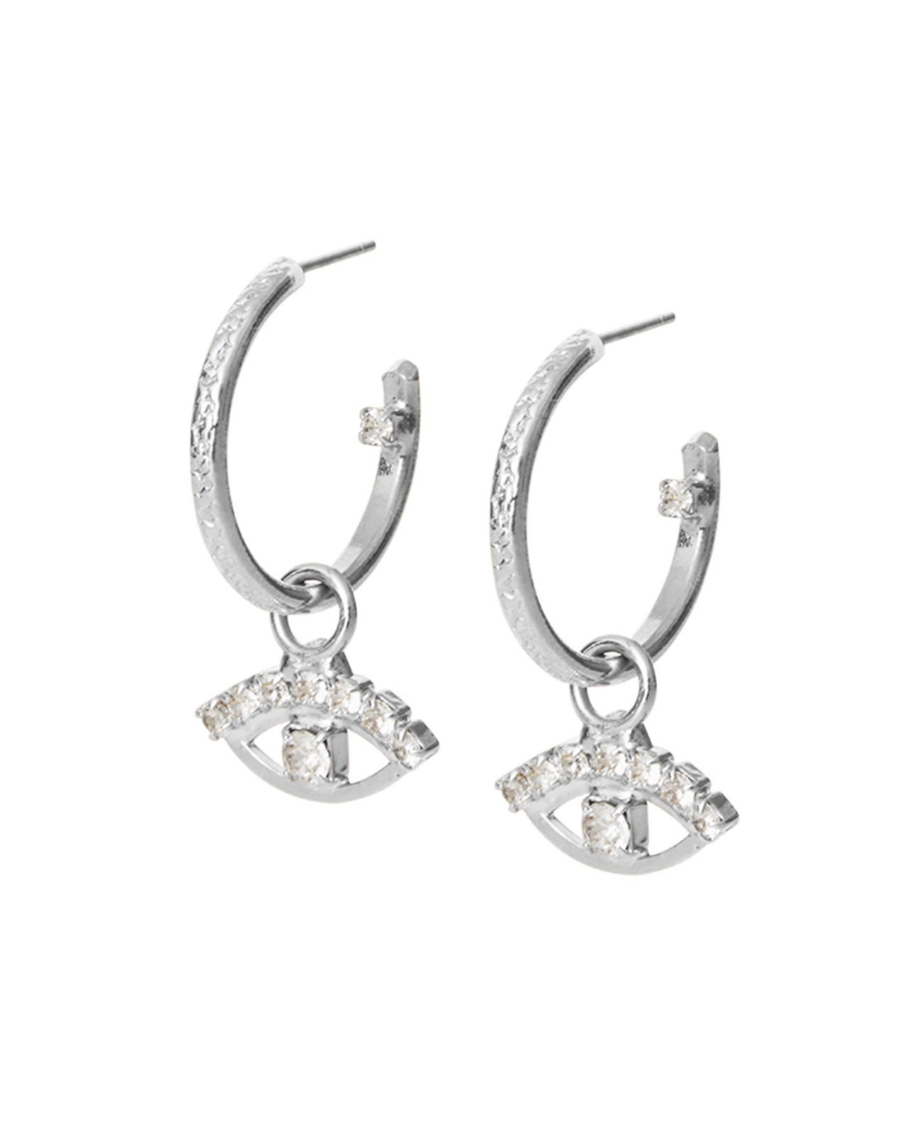 Petite Greek Eye örhängen crystal rhodium