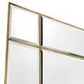 Beaumont Mirror with Lamps Brass
