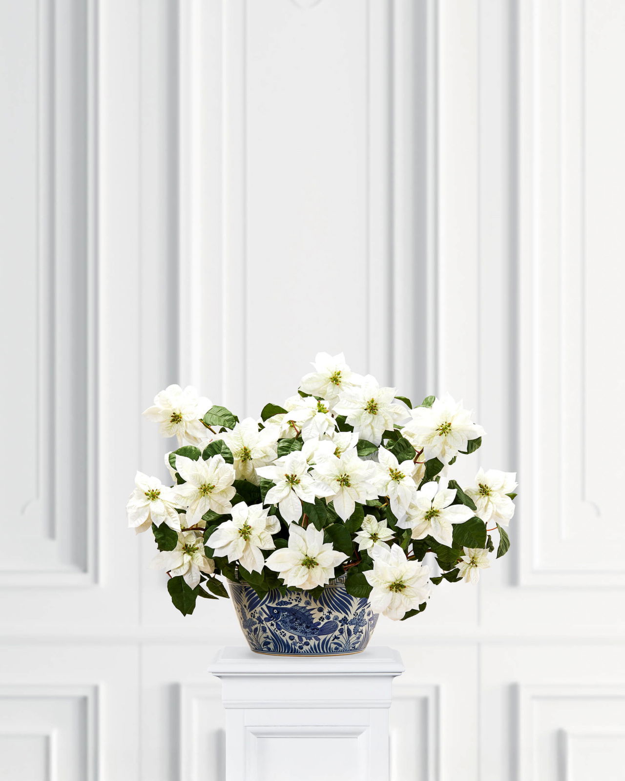 Poinsettia Artificial Plant White OUTLET