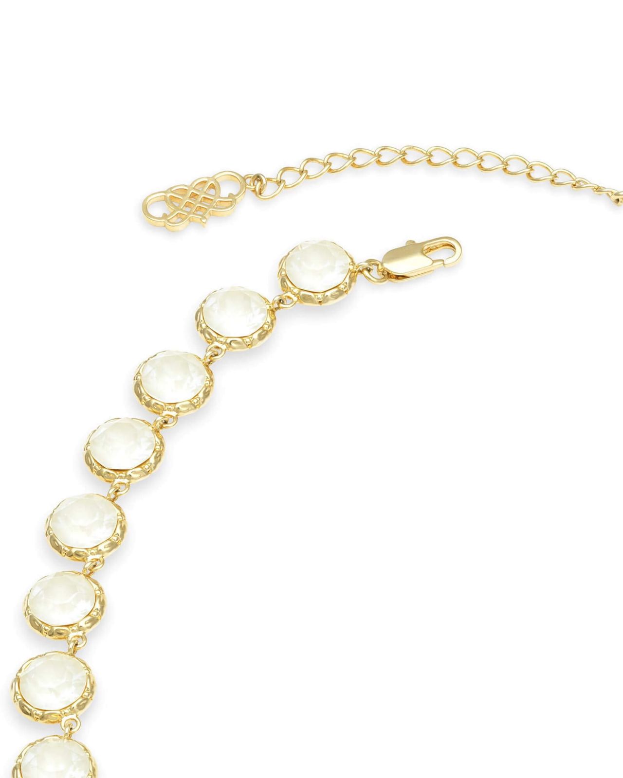 Victoria necklace white linen